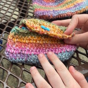Sprinkle rainbow crochet wallet